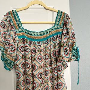 Nicole Miller semi-sheer, top